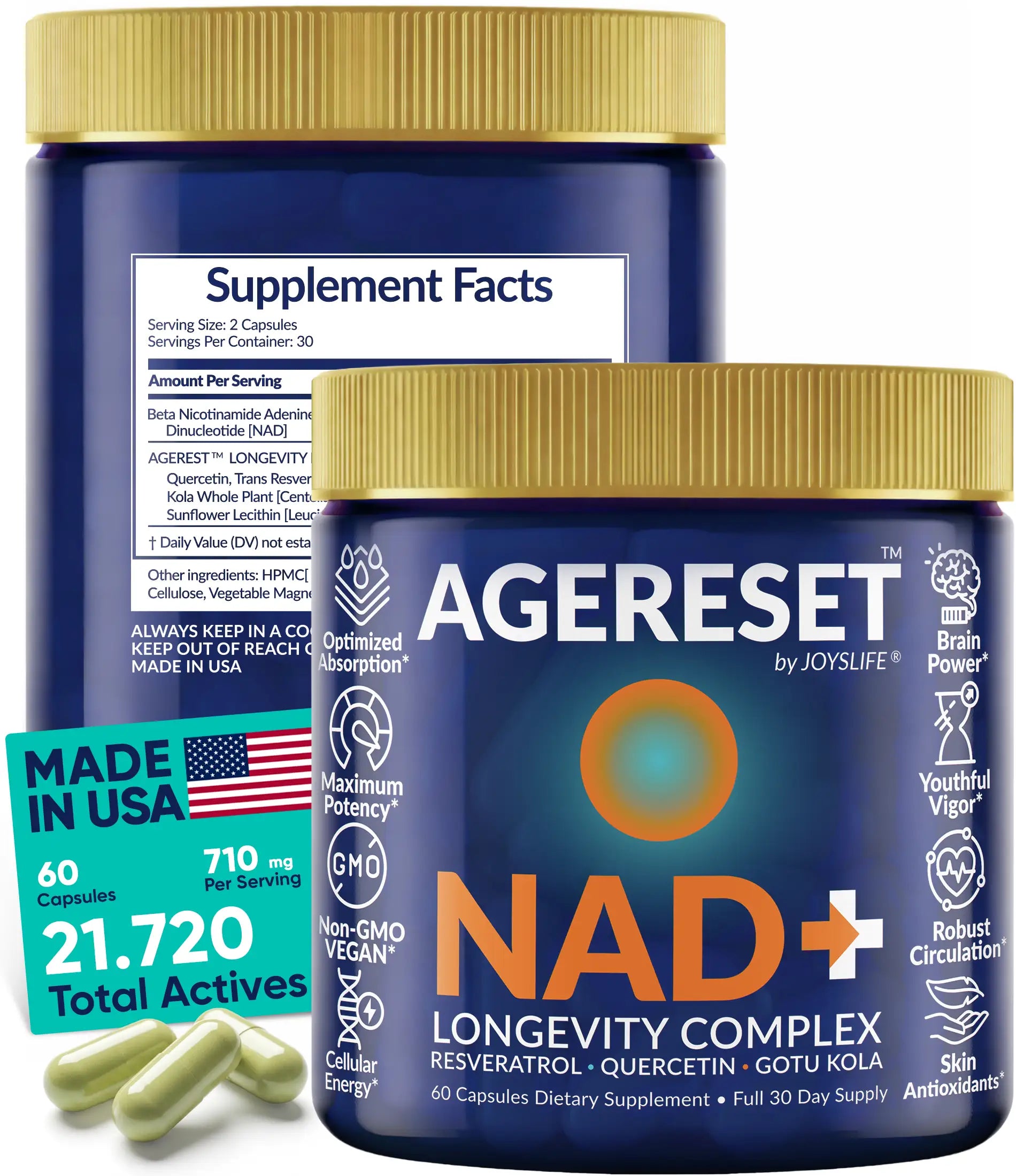 Agereset Nad+ Supplemen Facts