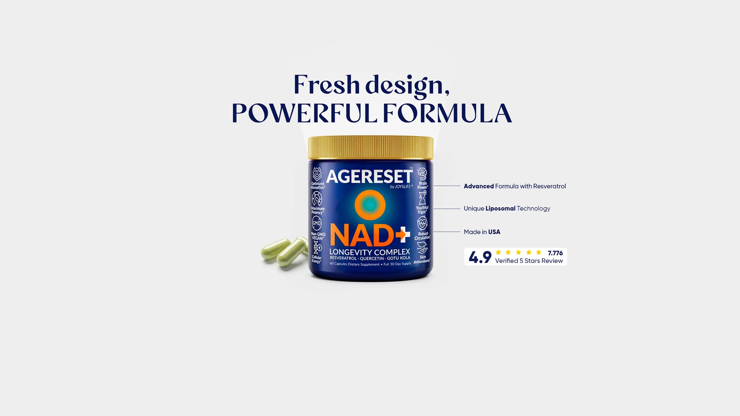 AgeReset - Nad+ Fresh design, POWERFUL FORMULA